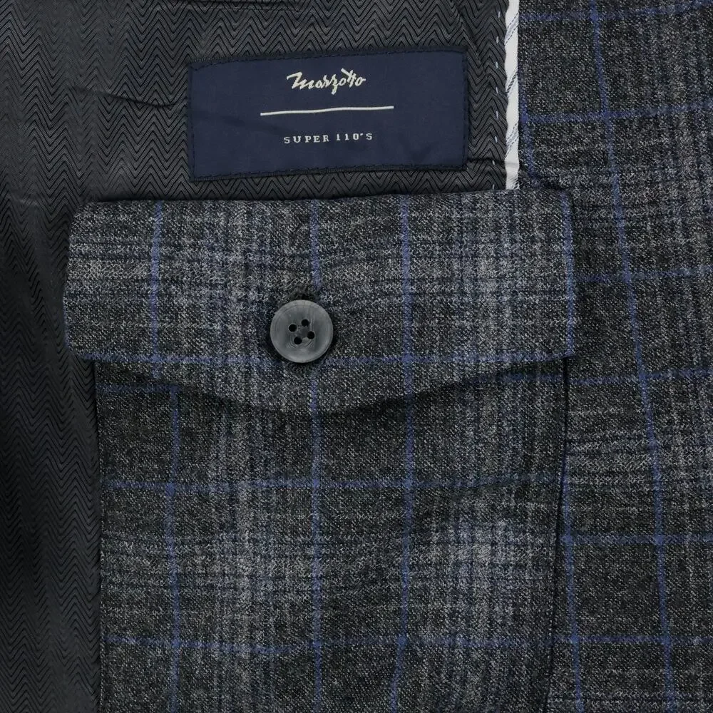 Joseph Abboud Sport Coat Mens 46R Gray Plaid Wool Jacket Lined Blazer Preppy
